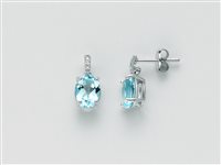 Orecchini Miluna Donna Gemma Del Cielo in Oro bianco Topazio ERD2371